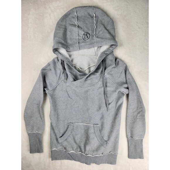 Lululemon Athletica Women’s Effortless Hoodie Gray Drawstring Sweatshirt 8 - Picture 1 of 11